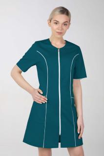 Dámske zdravotnícke šaty M-173C, tmavo zelená (Zdravotnícke oblečenie)