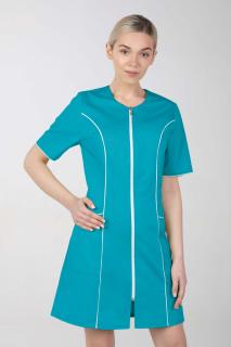 Dámske zdravotnícke šaty M-173C, tyrkysová (Zdravotnícke oblečenie)