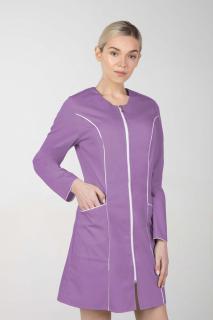 Dámske zdravotnícke šaty s dlhými rukávmi M-173G, fialová (Zdravotnícke oblečenie)