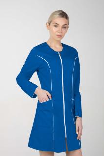Dámske zdravotnícke šaty s dlhými rukávmi M-173G, modrá (Zdravotnícke oblečenie)