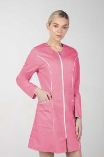 Dámske zdravotnícke šaty s dlhými rukávmi M-173G, ružová (Zdravotnícke oblečenie)