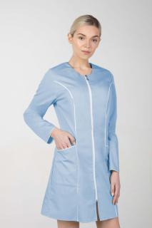 Dámske zdravotnícke šaty s dlhými rukávmi M-173G, svetlo modrá (Zdravotnícke oblečenie)