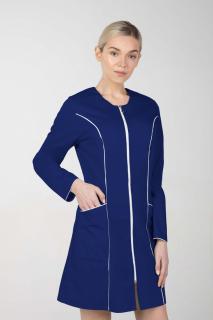 Dámske zdravotnícke šaty s dlhými rukávmi M-173G, tmavo modrá (Zdravotnícke oblečenie)