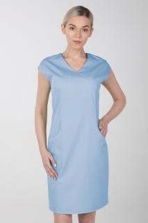 Dámske zdravotnícke šaty s elastanom M-373X, svetlo modrá (Zdravotnícke oblečenie)