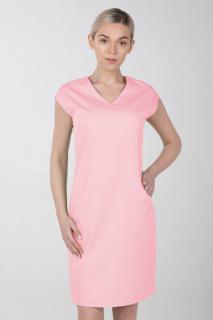 Dámske zdravotnícke šaty s elastanom M-373X, svetlo ružová (Zdravotnícke oblečenie)