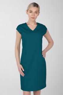 Dámske zdravotnícke šaty s elastanom M-373X, tmavo zelená (Zdravotnícke oblečenie)
