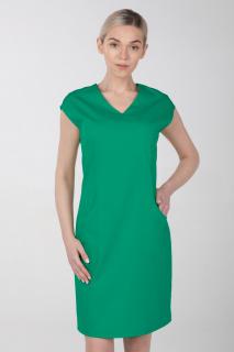 Dámske zdravotnícke šaty s elastanom M-373X, zelená (Zdravotnícke oblečenie)