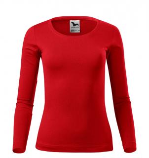 Dámske zdravotnícke tričko s dlhým rúkávom, červená (Zdravotnícke oblečenie)