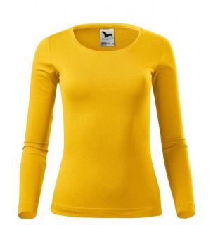 Dámske zdravotnícke tričko s dlhým rúkávom, žltá (Zdravotnícke oblečenie)