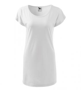 Dámske zdravotnícke tričko/šaty s krátkym rukávom, biela (Zdravotnícke oblečenie)