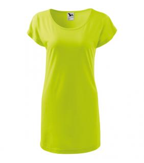 Dámske zdravotnícke tričko/šaty s krátkym rukávom, limetková (Zdravotnícke oblečenie)