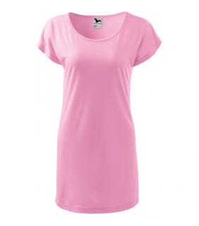 Dámske zdravotnícke tričko/šaty s krátkym rukávom, ružová (Zdravotnícke oblečenie)