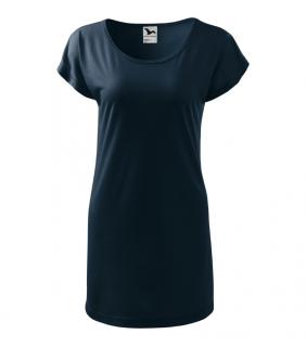 Dámske zdravotnícke tričko/šaty s krátkym rukávom, tmavomodrá (Zdravotnícke oblečenie)