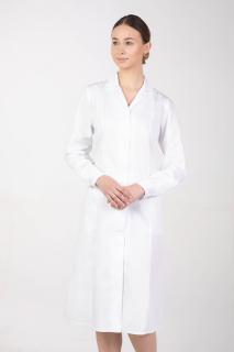Dámsky zdravotnícky plášť M-092B, biela  (Zdravotnícke oblečenie)