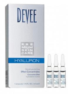 DEVEE Hyaluron Efekt ampulky pre okamžitý účinok,  7 x 2 ml (Ampulky s kyselinou hyaluronovou pre okamžitý účinok proti vráskam.)