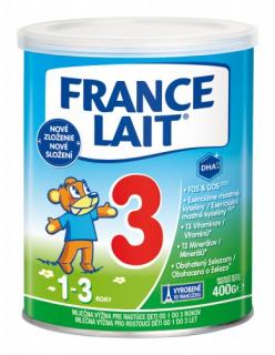 France Lait 3 mliečna výživa na podporu rastu pre malé deti od 1 roka 400g (Dojčenská výživa)
