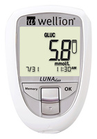 Glukomer Wellion LUNA Duo s funkciou merania cholesterolu, biela farba (Glukomery)