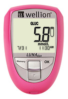 Glukomer Wellion LUNA Duo s funkciou merania cholesterolu, ružová farba (Glukomery)