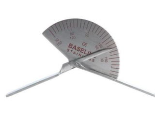 Goniometer prstový na malé kĺby, kovový 180 ° (Lekárske meradlá)