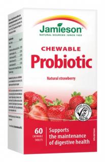 Jamieson Probiotic tablety na cmúľanie s jahodovou príchuťou 60tbl. (Jamieson – kanadské prírodné vitamíny)