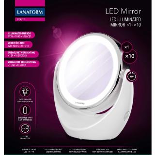 Kozmetické zrkadlo s LED osvetlením Lanaform LED Mirror X10 (Kozmetické zrkadlo)