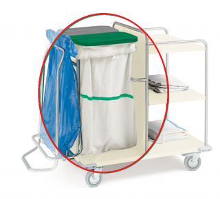 Náhradné vrece so zeleným prúžkom k vozíkom na prádlo (Lekársky nábytok)