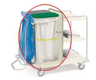 Náhradné vrece so žltým prúžkom k vozíkom na prádlo (Lekársky nábytok)