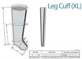Návlek na nohu XL - 6 komôr pre Lymfodrenážny prístroj DOCTOR LIFE MK400L (Lymfodrenážny prístroj)