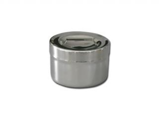 Nerezová guľatá nádoba, Ø 102 x 65 mm - 0.5 l  (Nerezové misky a nádoby )