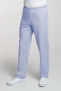 Pánske zdravotnícke nohavice v páse do gumy  M-075C, svetlo modrá (Zdravotnícke oblečenie)