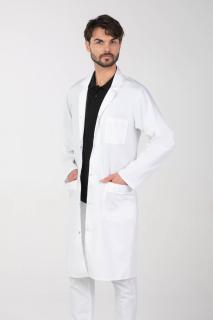 Pánsky zdravotnícky plášť M-117, biela   (Zdravotnícke oblečenie)