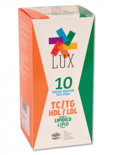 Prúžky LUX pre meranie Cholesterolu, HDL, LDL, Triglycerídov (10ks) (Glukomery)