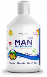 Swedish Nutra Multivitamín pre mužov 50+ 500ml (Vitamíny a doplnky výživy)