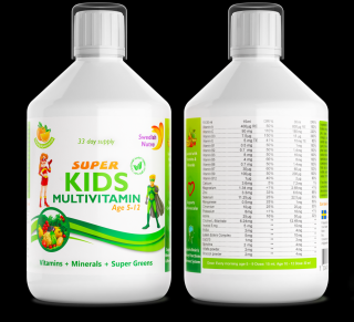 Swedish Nutra Super Kids multivitamín pre deti 500ml (Imunita)