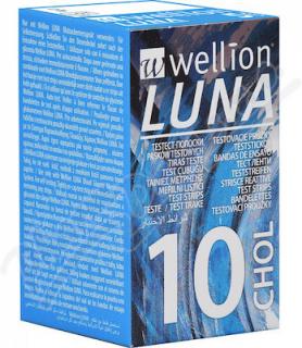 Testovacie prúžky Wellion LUNA CHOL, 10ks (Glukomery)