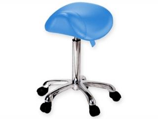 Výškovo nastaviteľná taburetka s tvarovaným sedadlom, modrá (Zdravotnícky nábytok)