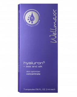 Wellmaxx Hyaluron5 + sea &amp; silk - koncentrát hydratácia pokožky 7x2ml (Wellmaxx Hyaluron5 nájdete 5-násobnú kyselinu hyaluronovú pre čo najlepšie anti-aging účinky!)