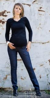 Izabella Hetnar tehotenské nohavice Jeansová modrá