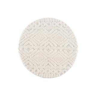 Moderný okrúhly koberec FOCUS 3382 krémový