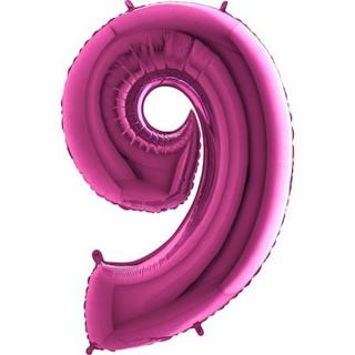 Balón fóliové číslo růžové 9 105 cm