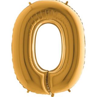 Balón fóliové číslo zlaté 0 105 cm