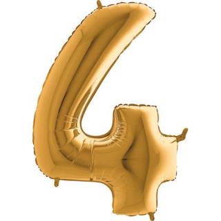 Balón fóliové číslo zlaté 4 105 cm