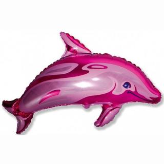 BALÓN foliový delfín růžový  24"
