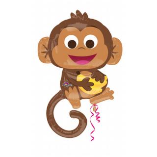 Balón fóliový  Opička s banánem 1ks