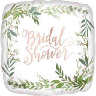 BALÓNEK fóliový Bridal Shower čtvercový 43cm