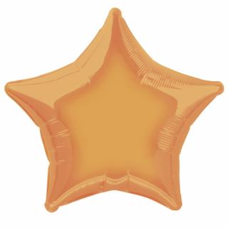 BALONEK foliový hvězda Orange 51cm