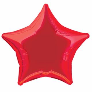 BALONEK foliový hvězda Red 51cm