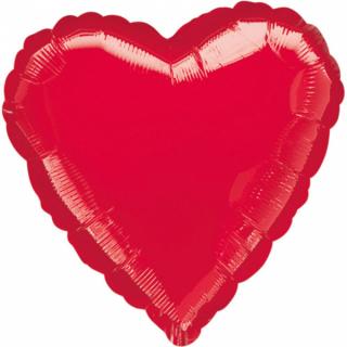 BALÓNEK fóliový Srdce Jumbo červené 70cm