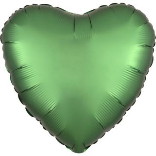 BALÓNEK fóliový Srdce smaragdové 43cm