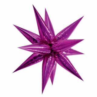 BALONEK hvězda 3D růžová 70cm